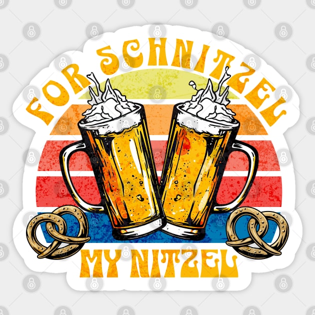 Retro For schnitzel, my Nitzel Oktoberfest Sticker by HolidayBug